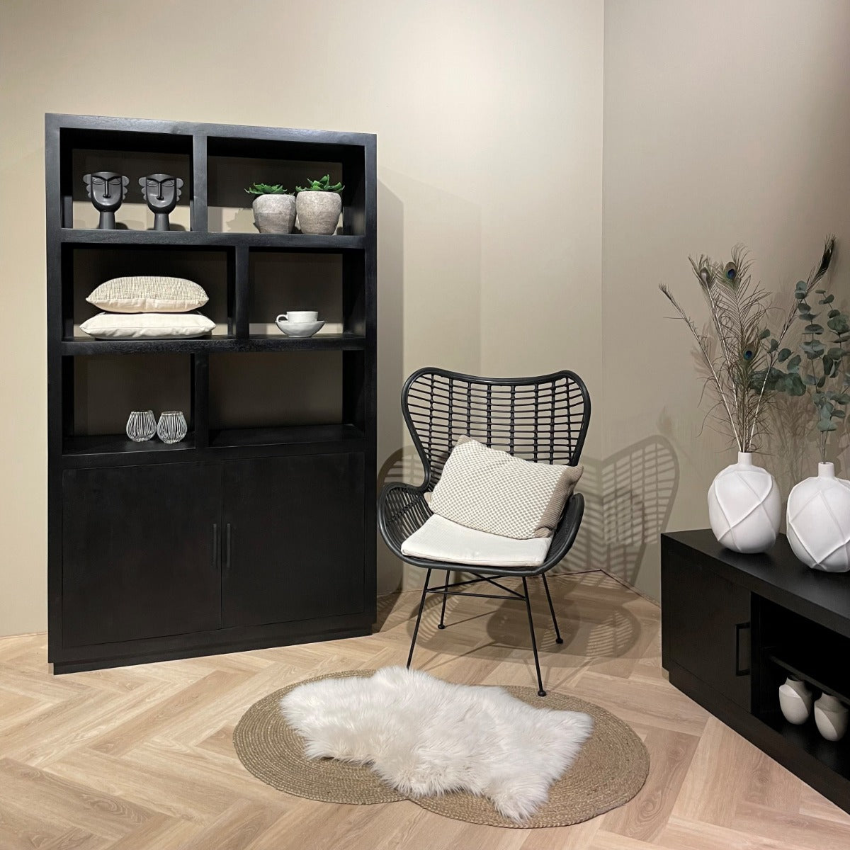Wandkast Jaxx Zwart 120 cm