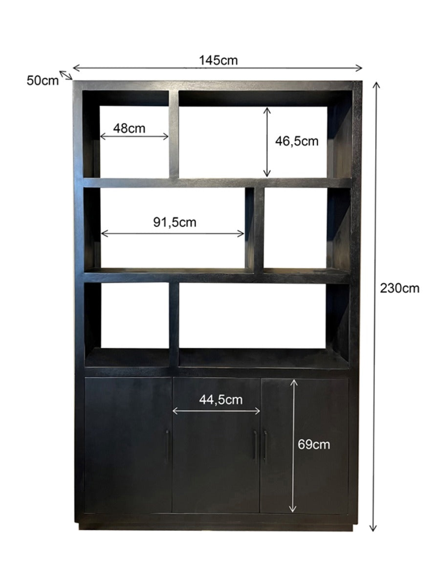 Wandkast Jaxx Zwart 120 cm