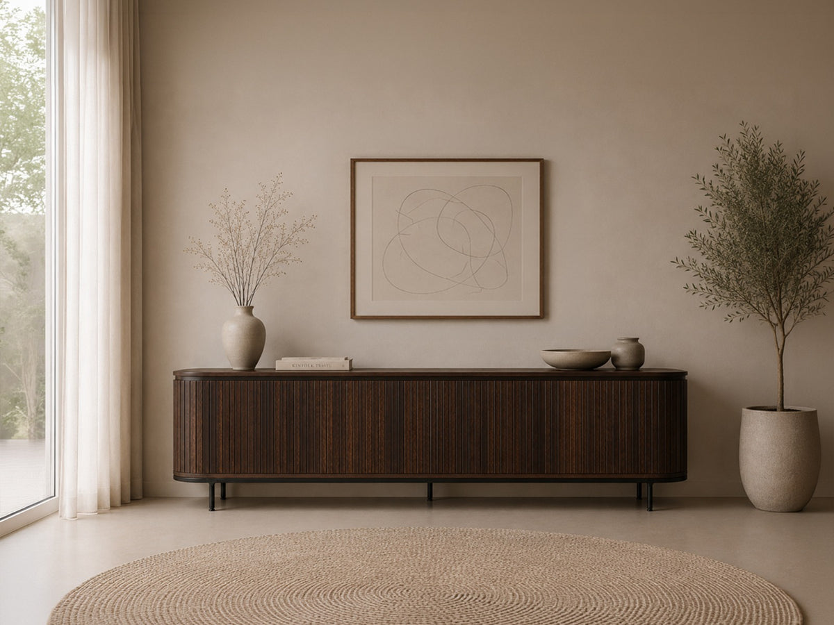 TV-meubel Noor walnoot 210 cm