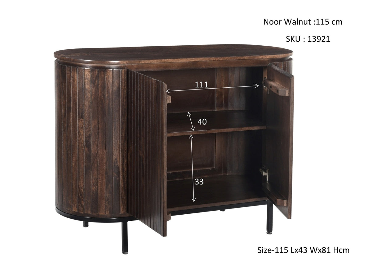 Dressoir Noor Walnoot 115 cm