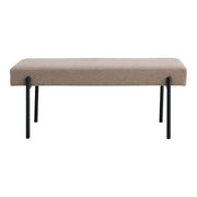 Swindon Bench - bank, steen, zwarte poten 100x36x42,5 cm, HN1231