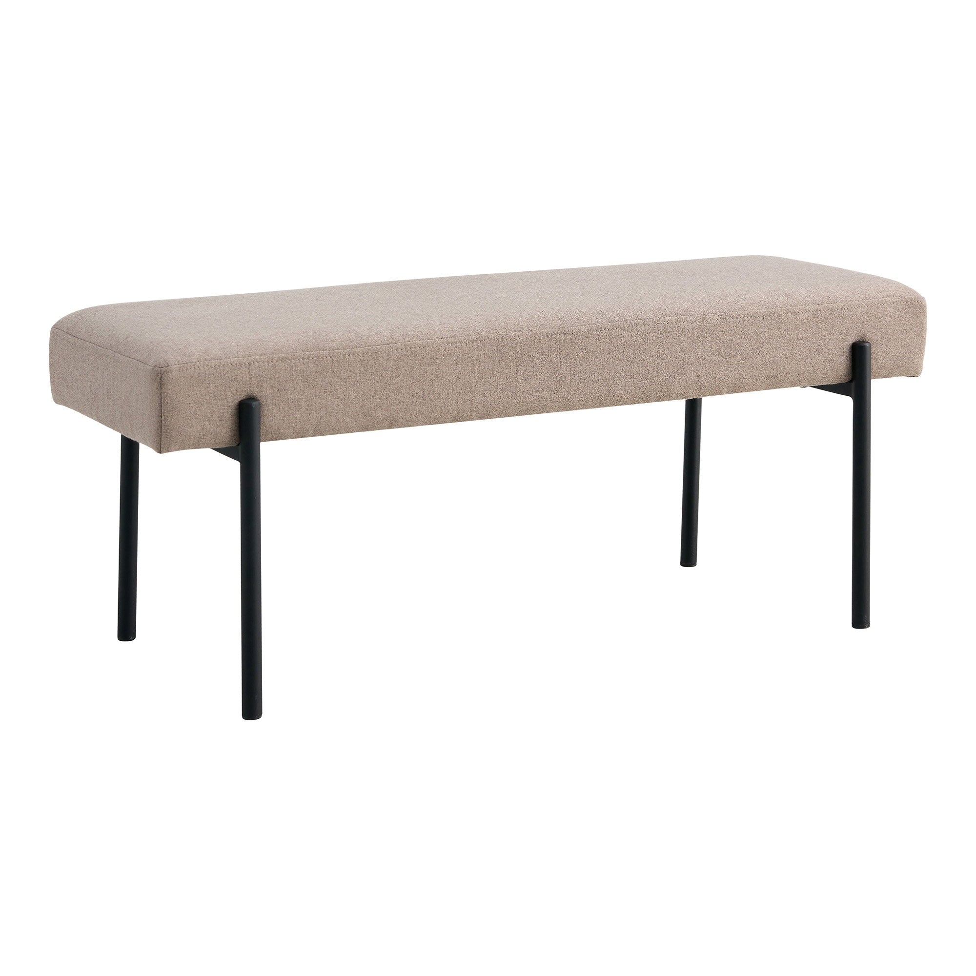 Swindon Bench - bank, steen, zwarte poten 100x36x42,5 cm, HN1231