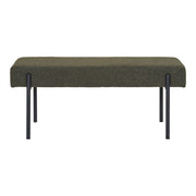 Swindon Bench - bank, bouclé, donkergroen, zwarte poten 100x36x42,5 cm, HN1241