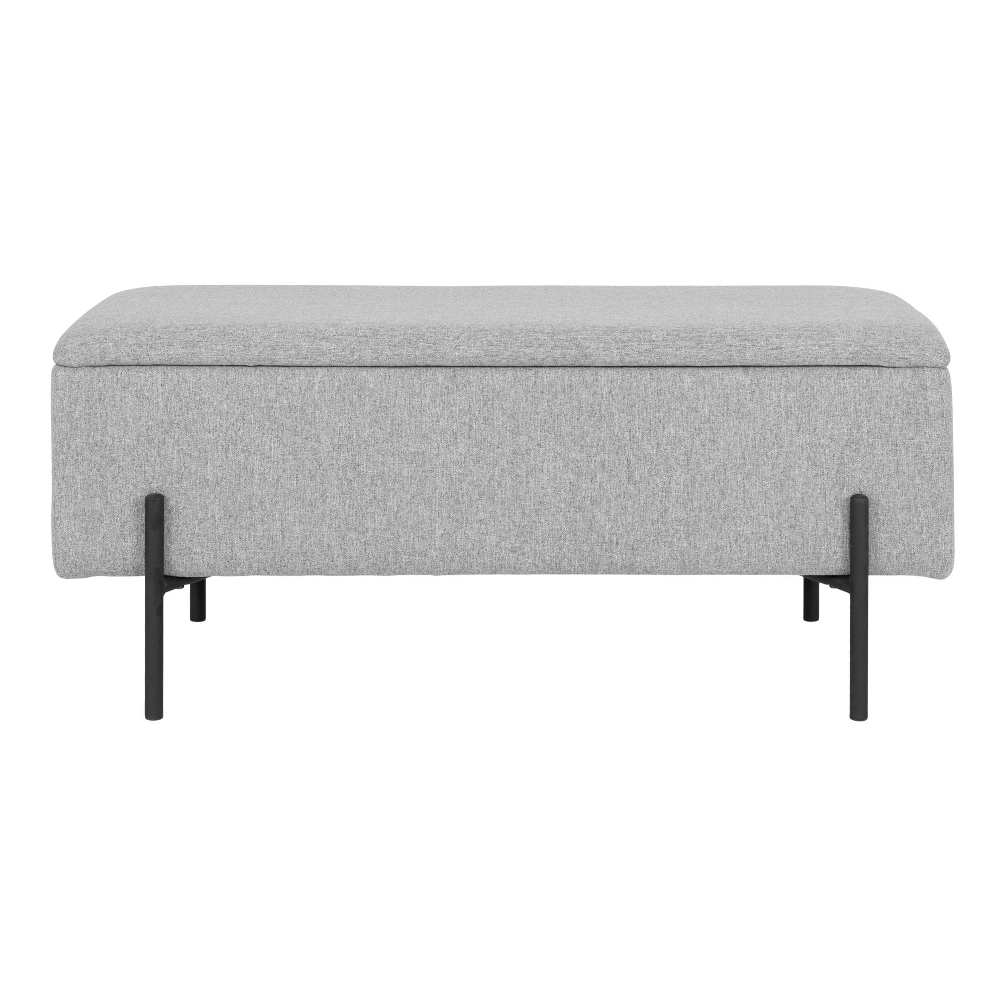 Watford Bank - bank met opbergruimte, lichtgrijs, 95x36,5x43 cm, HN1275