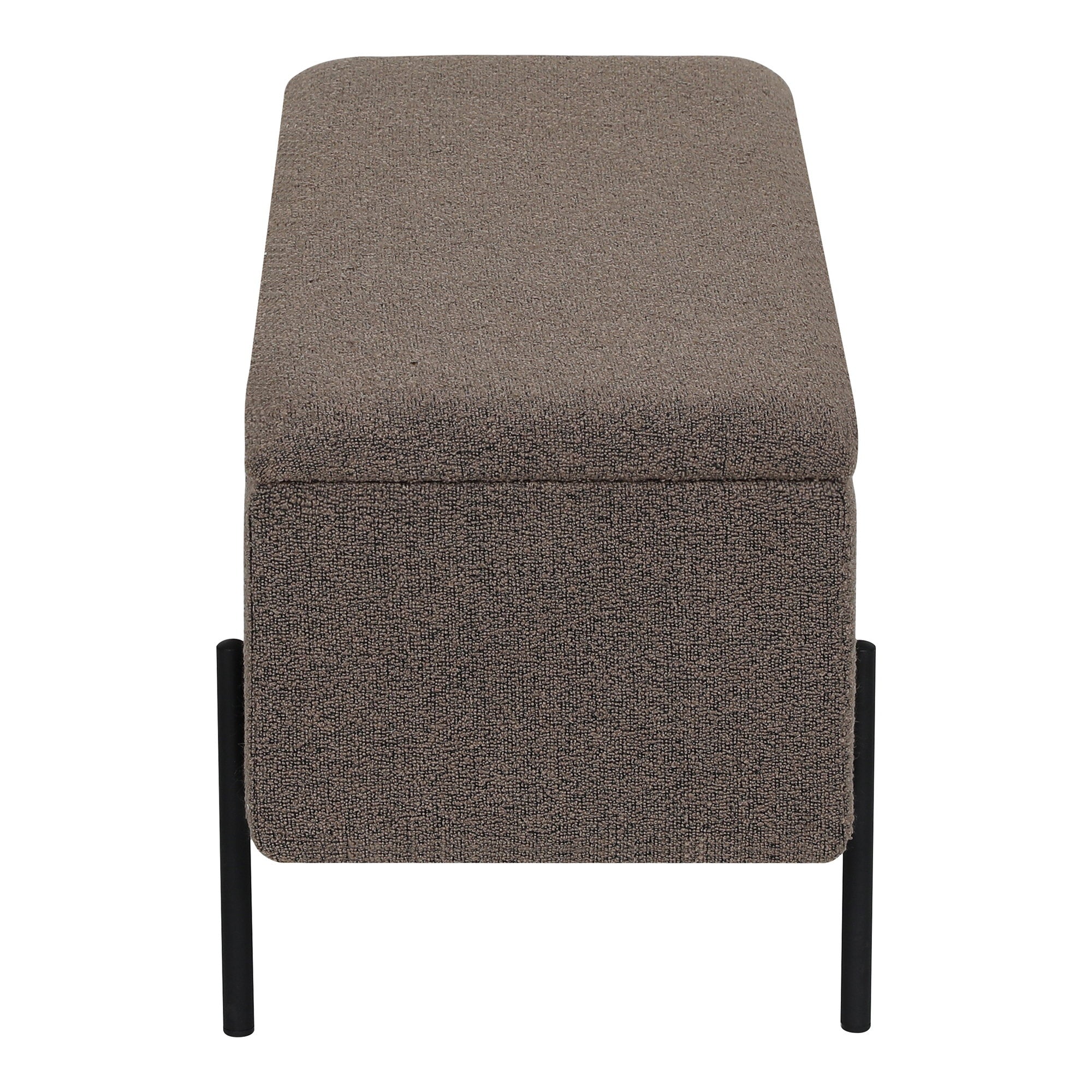 Watford Bench - bank met opbergruimte, bouclé, bruin 95x36,5x43 cm, HN1061