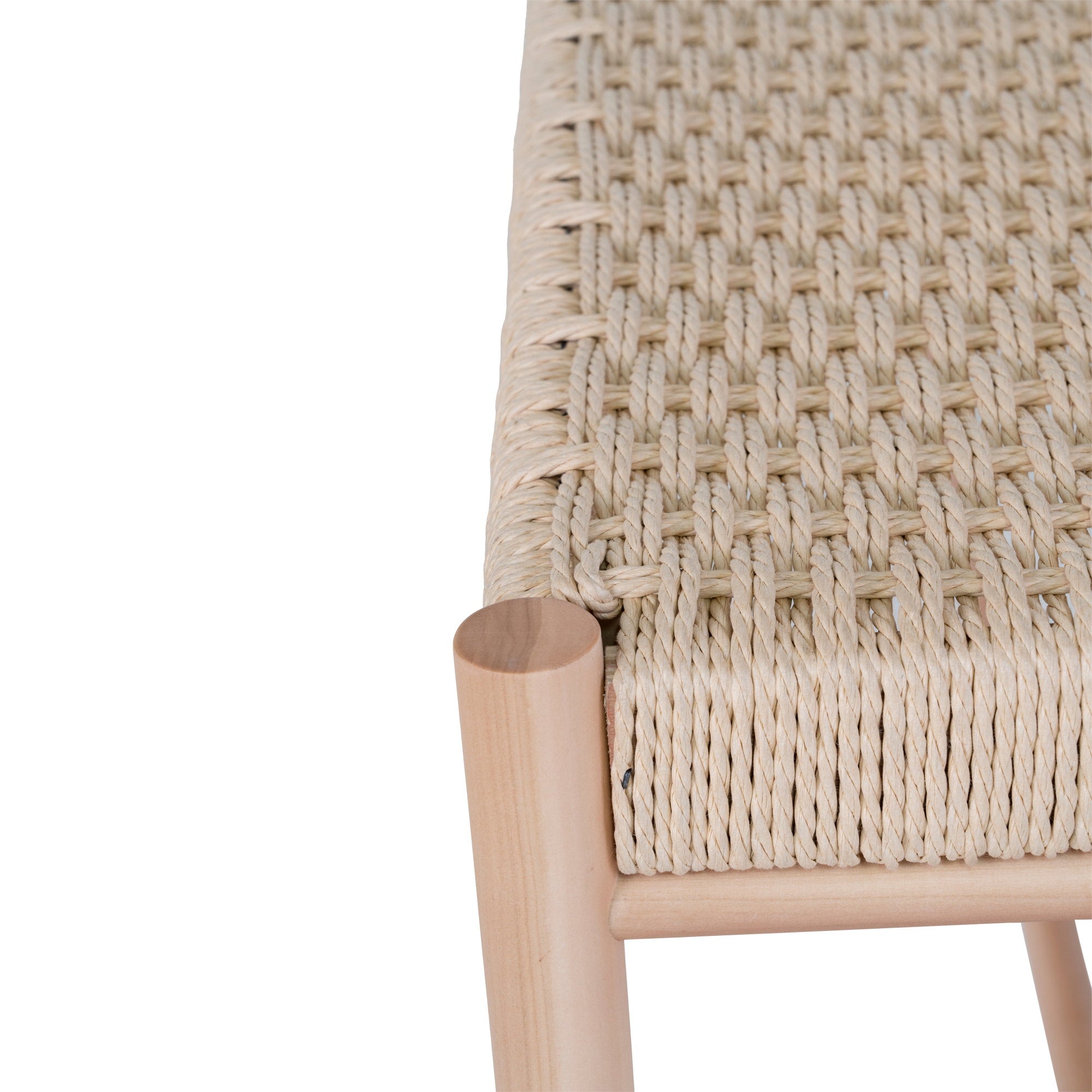 Abano Bank - bank met zitting van natuurlijk riet, populierenhout, naturel 80x35x45 cm