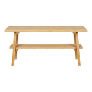 Ember Bench - bank, bamboe, naturel 70x28x45