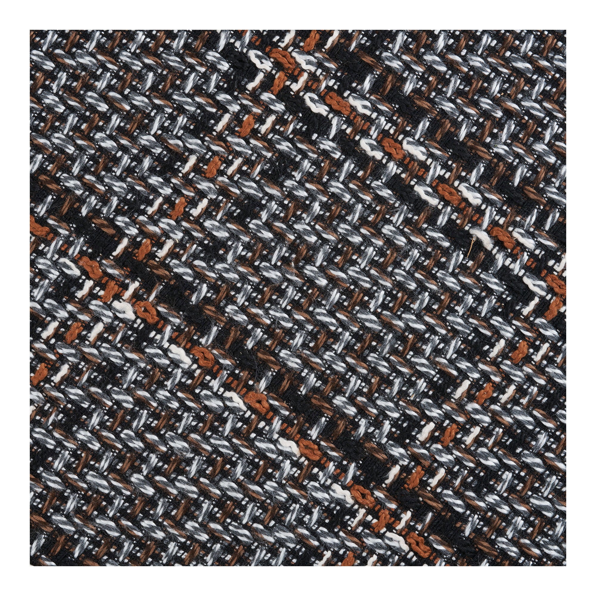 Falkirk Poef - Poef, zwart, bruine poten ø50x36 cm, HN1304