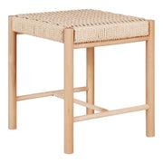 Abano Kruk - Kruk met natuurlijke rieten zitting, populierenhout, naturel 42x42x46,5 cm