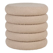 Brooklyn Poef - Poef met opbergruimte, bouclé, beige ø44x44 cm, HN1242