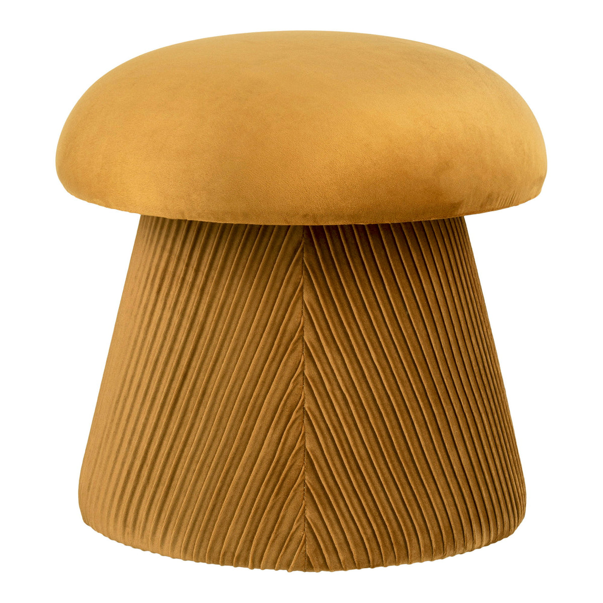 Hampton Poef - fluweel, oker, ø41x39 cm, HN1245