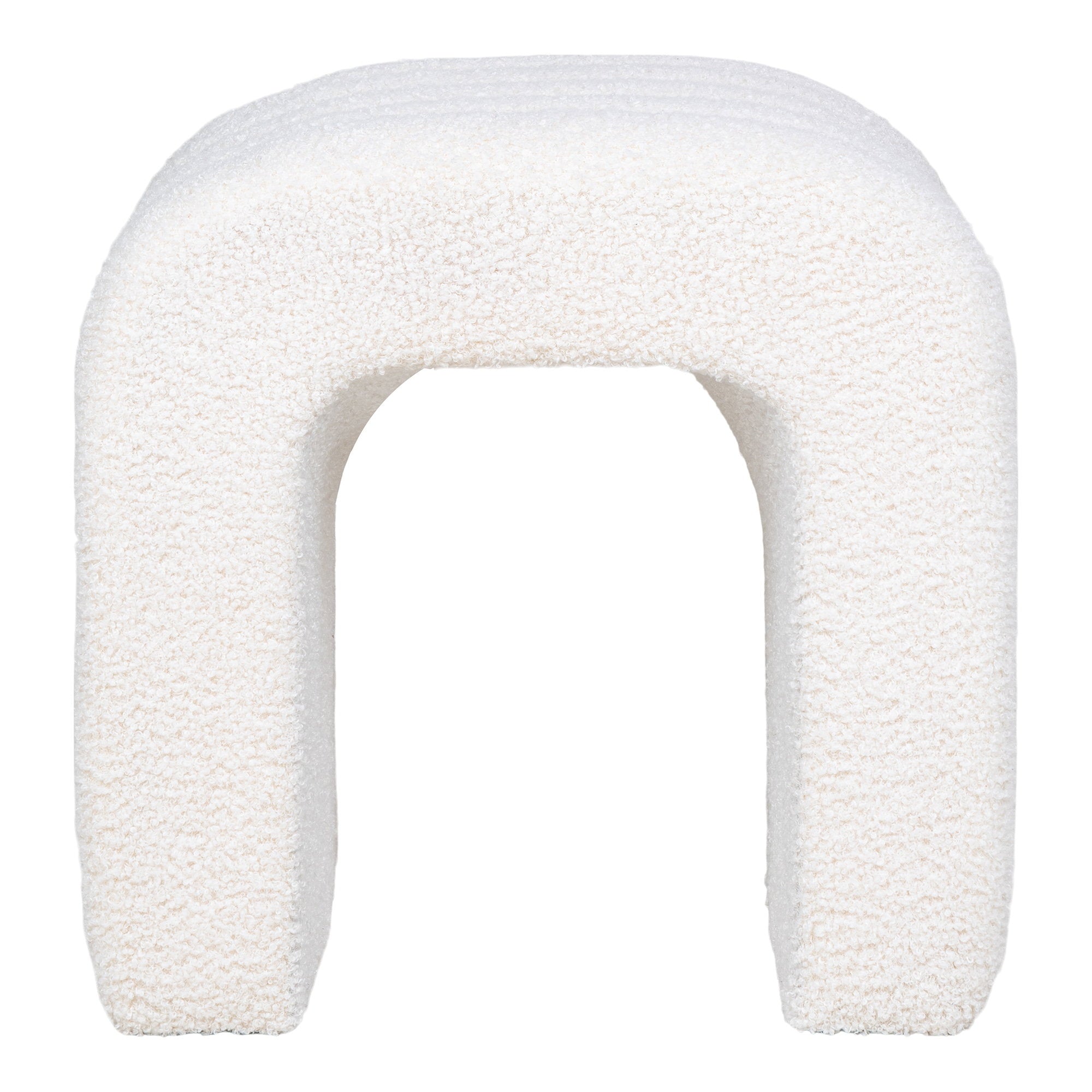 Colma Poef - Poef, teddy, wit 42x41x36 cm, HN1234