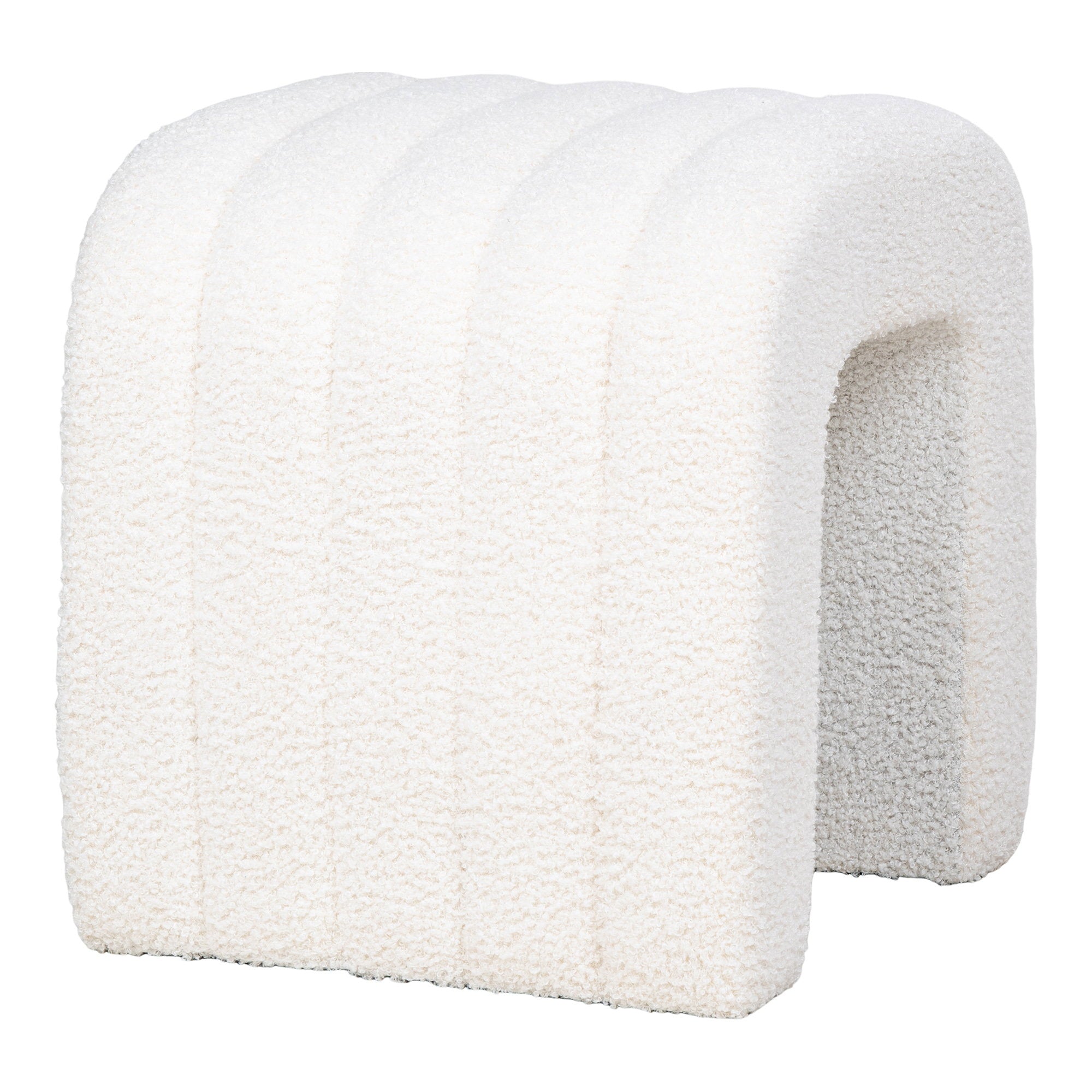Colma Poef - Poef, teddy, wit 42x41x36 cm, HN1234
