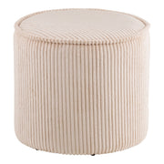 Taupo Poef - Poef, ribfluweel, beige ø40x35 cm, HN1424