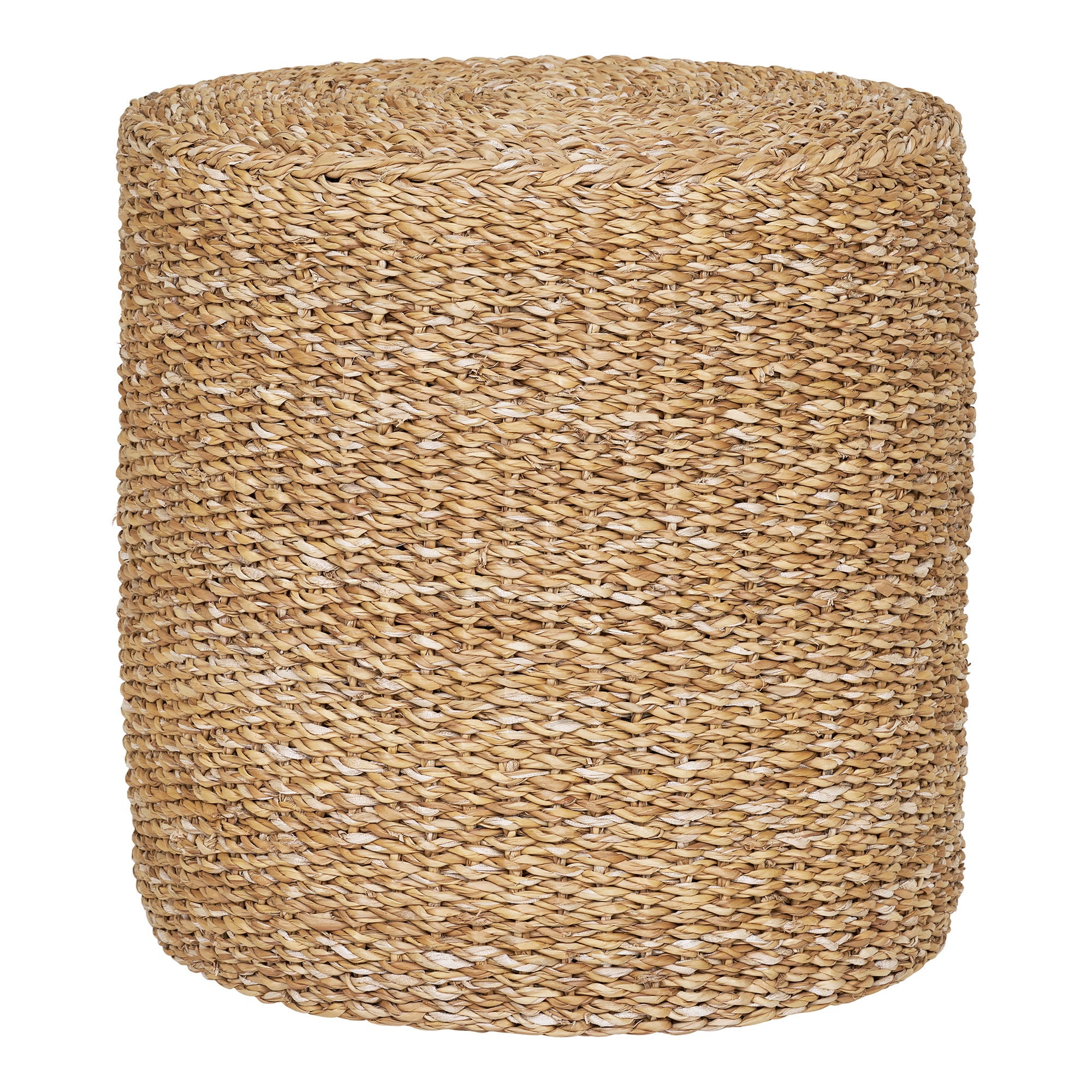 Rivera Pouf - poef, zeegras/katoen, naturel ø40x40 cm