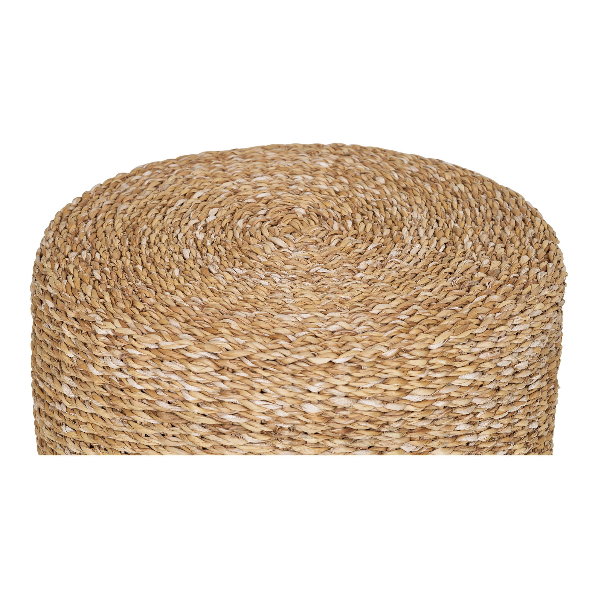 Rivera Pouf - poef, zeegras/katoen, naturel ø40x40 cm
