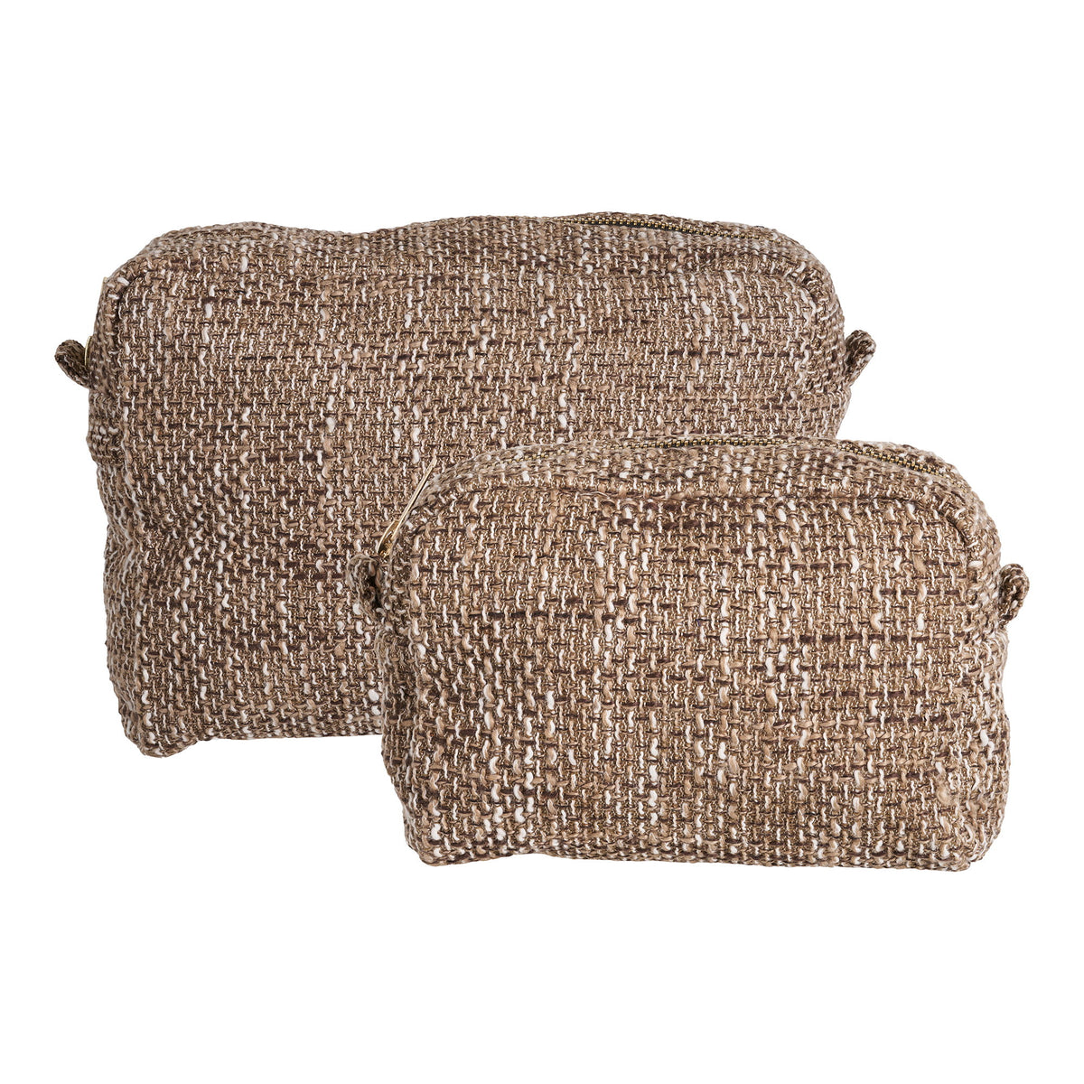 Safi Toilet Bags - Toilettassen, bruine mix, set van 2