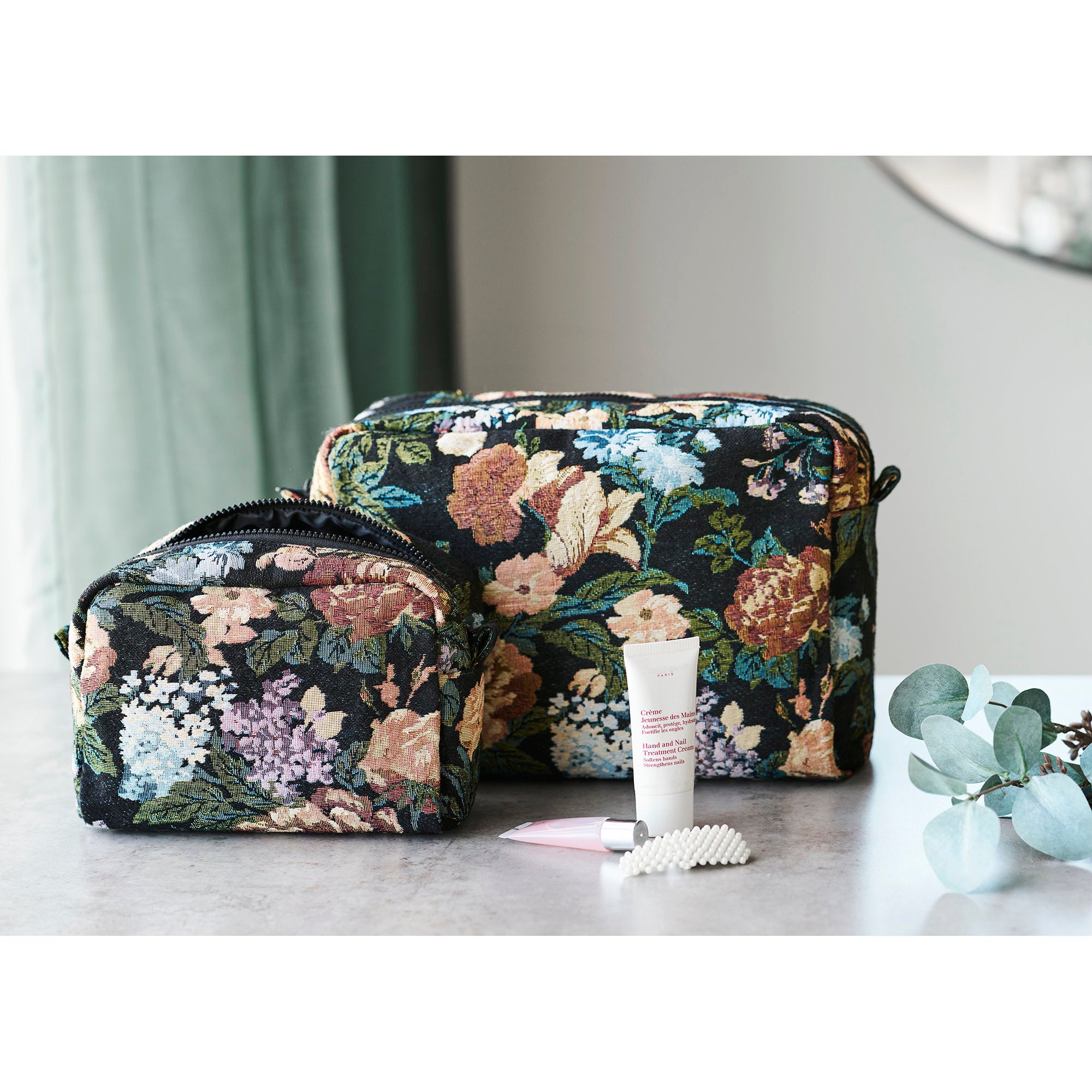 Zoe Toilettassen - Toilettassen, zwarte mix, set van 2