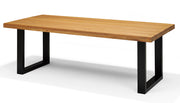 UBER eettafel 220x100 eiken dessert 6 cm