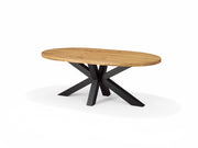 Eettafel STENVAD 210 x 100 cm eiken ovaal dessert