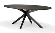 Julia 200 x 110 Eetkamertafel Ovaal Zwart Eiken