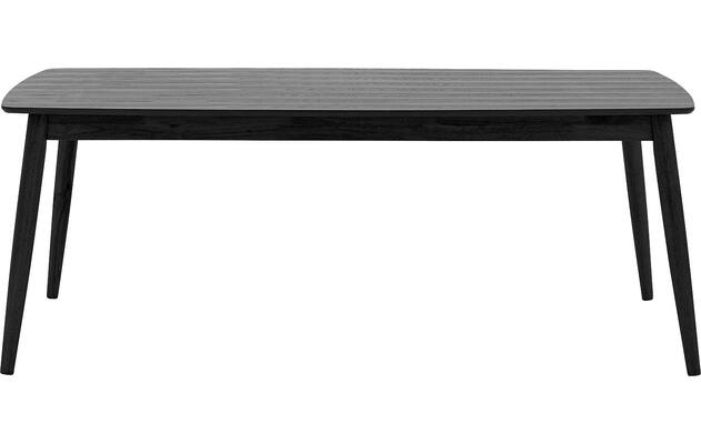 Flora 210X100 Eetkamertafel Deens Ovaal Zwart Eiken