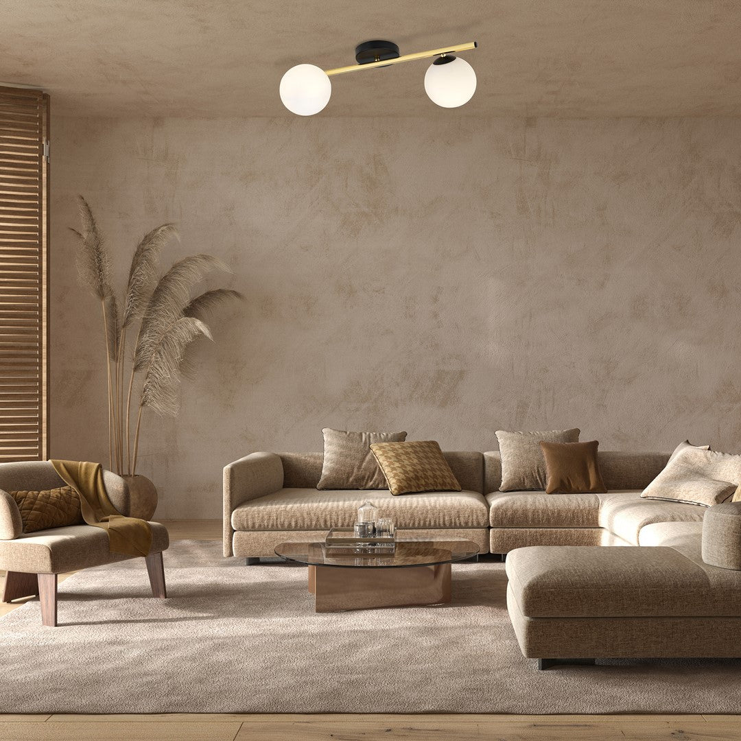 Plafondlamp - SPLENDI 2 BL OPAAL