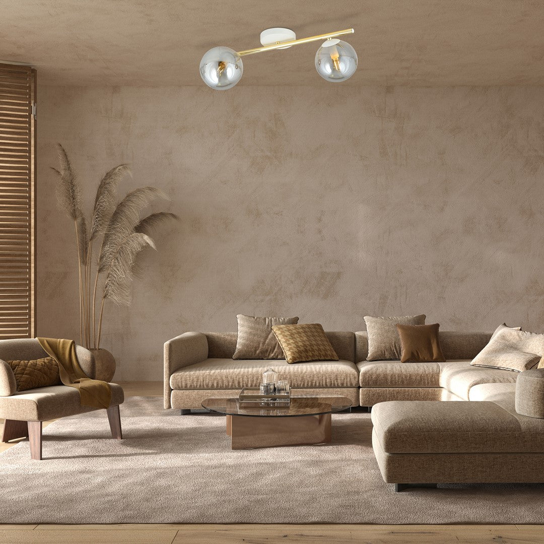 Plafondlamp - SPLENDI 2 WIT GRAFIET
