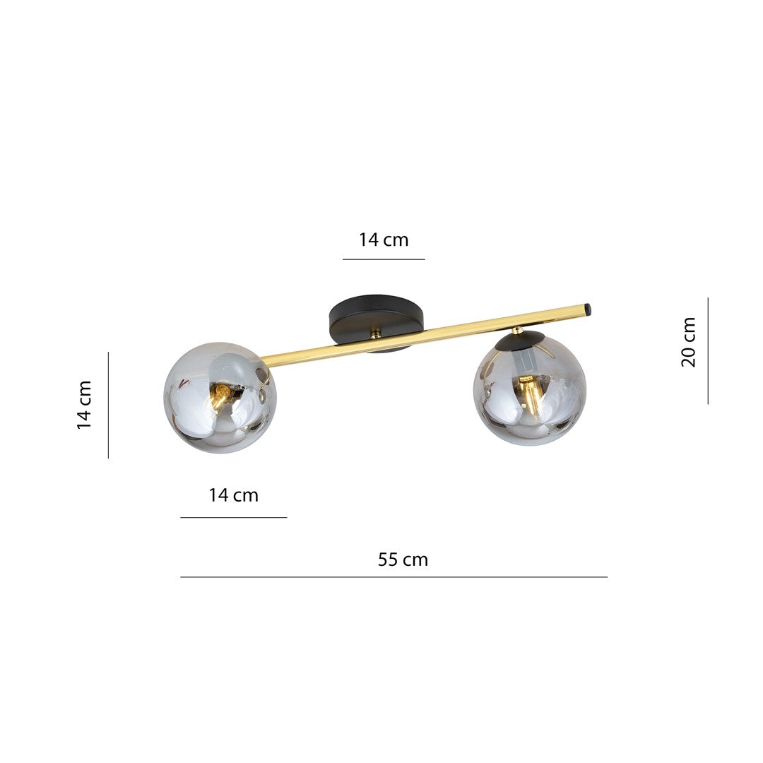 Plafondlamp - SPLENDI 2 BL GRAFIET