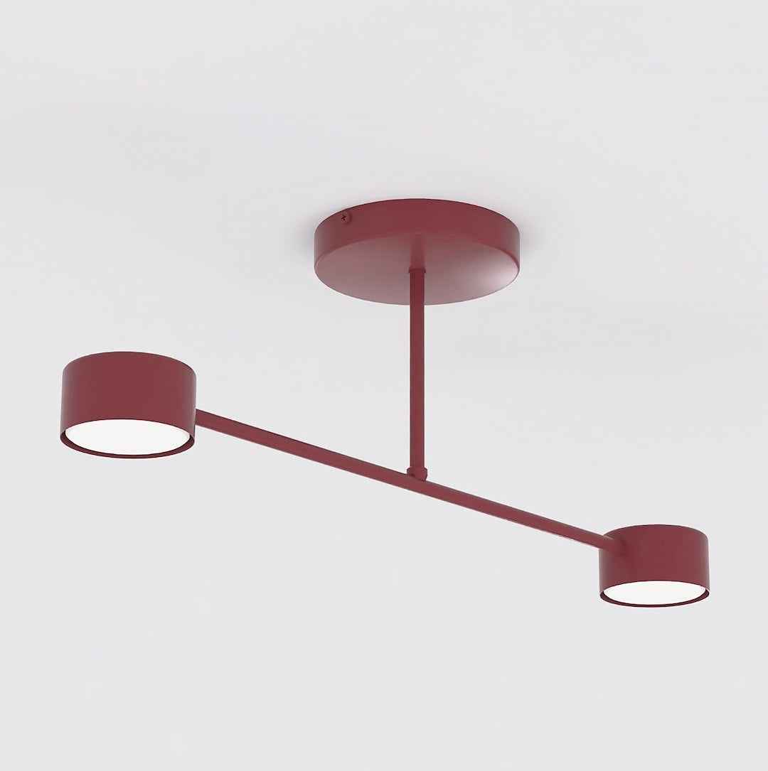 Plafondlamp - HALO 2 BORDEAUXROOD