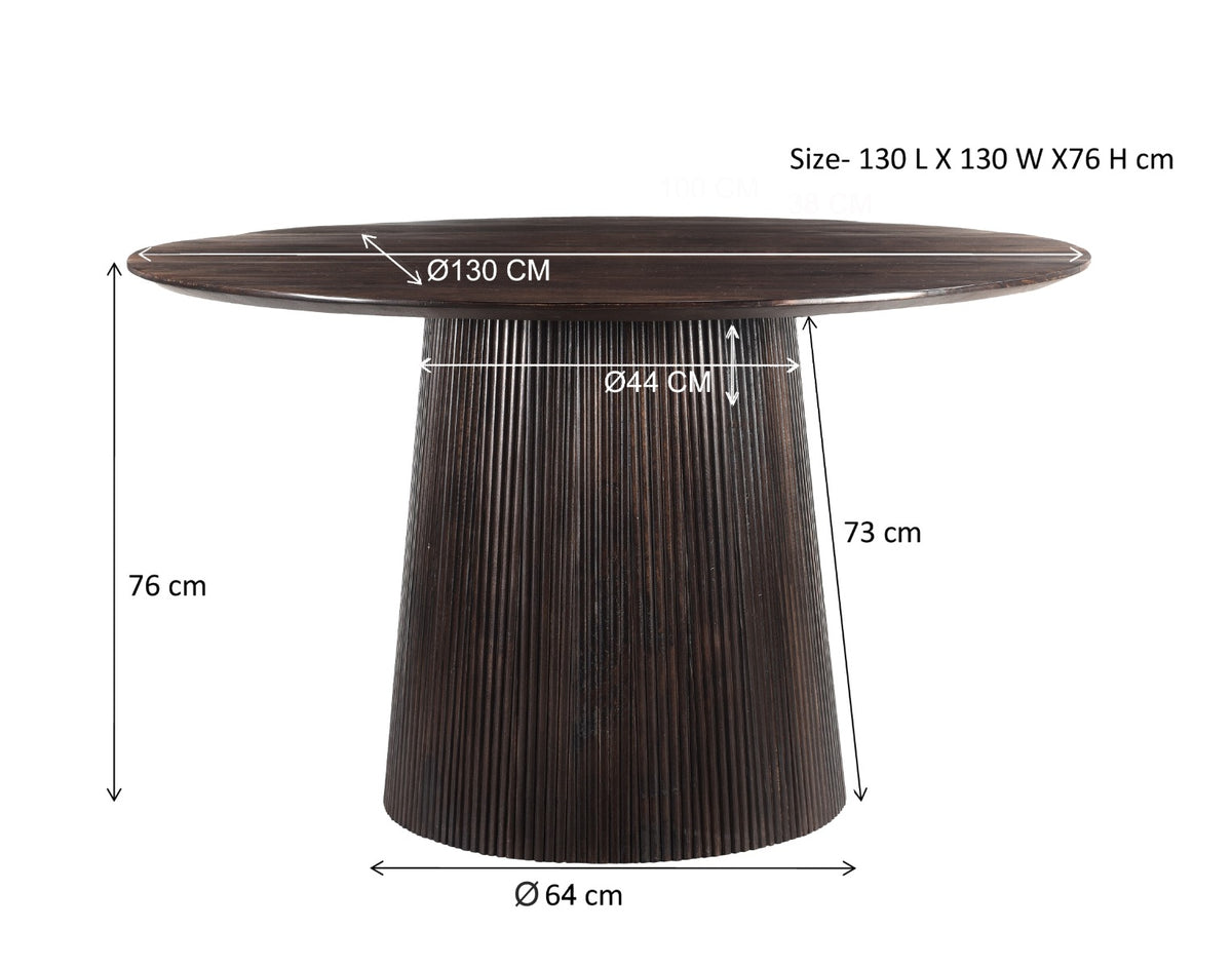 Eettafel Salvator walnoot 130 cm