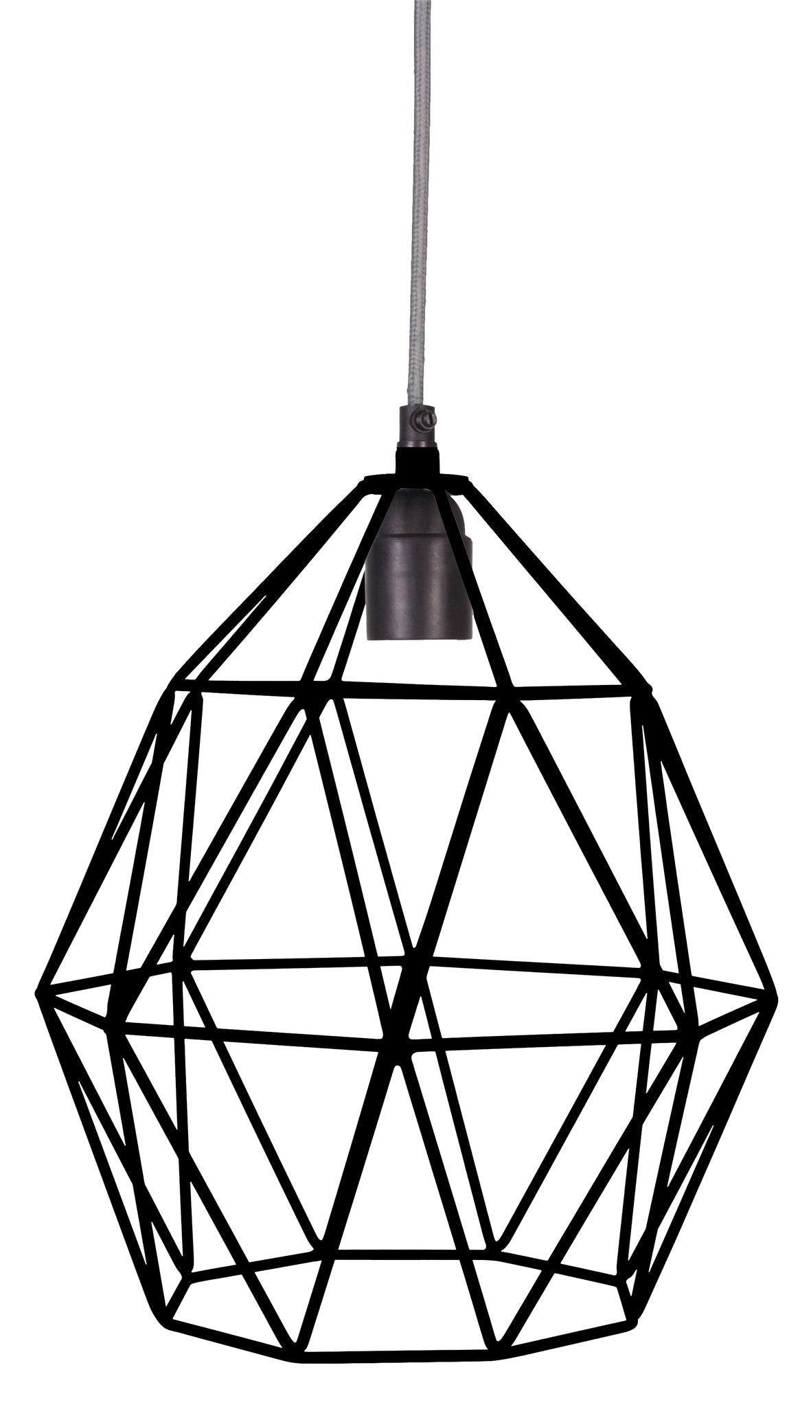 Draadhanglamp zwart Ø27 cm