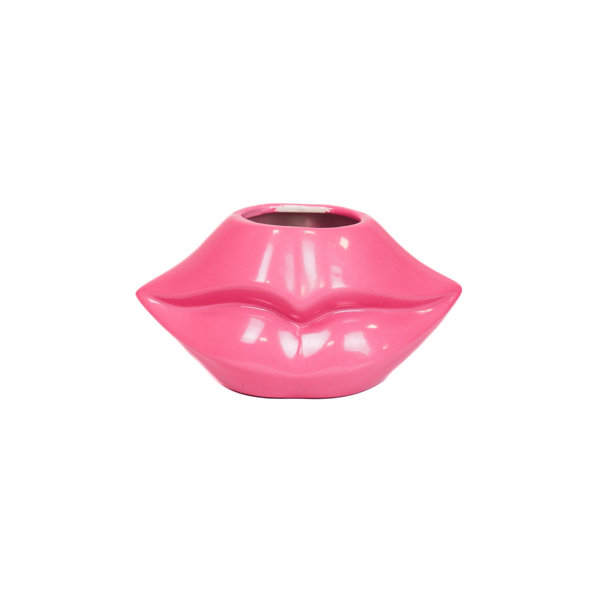 Pot - Lip - Keramiek - Neonroze - 21x19x11cm