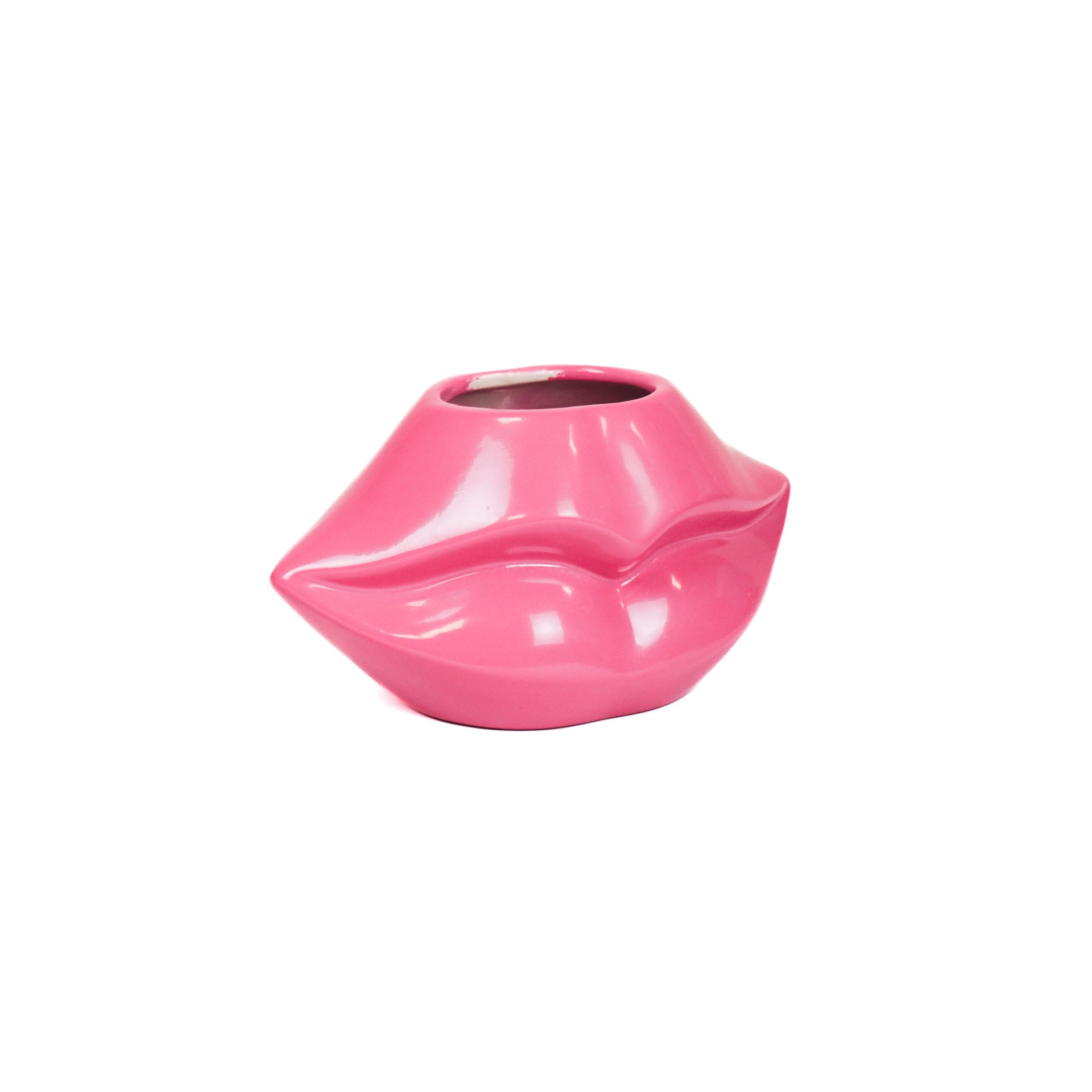 Pot - Lip - Keramiek - Neonroze - 21x19x11cm