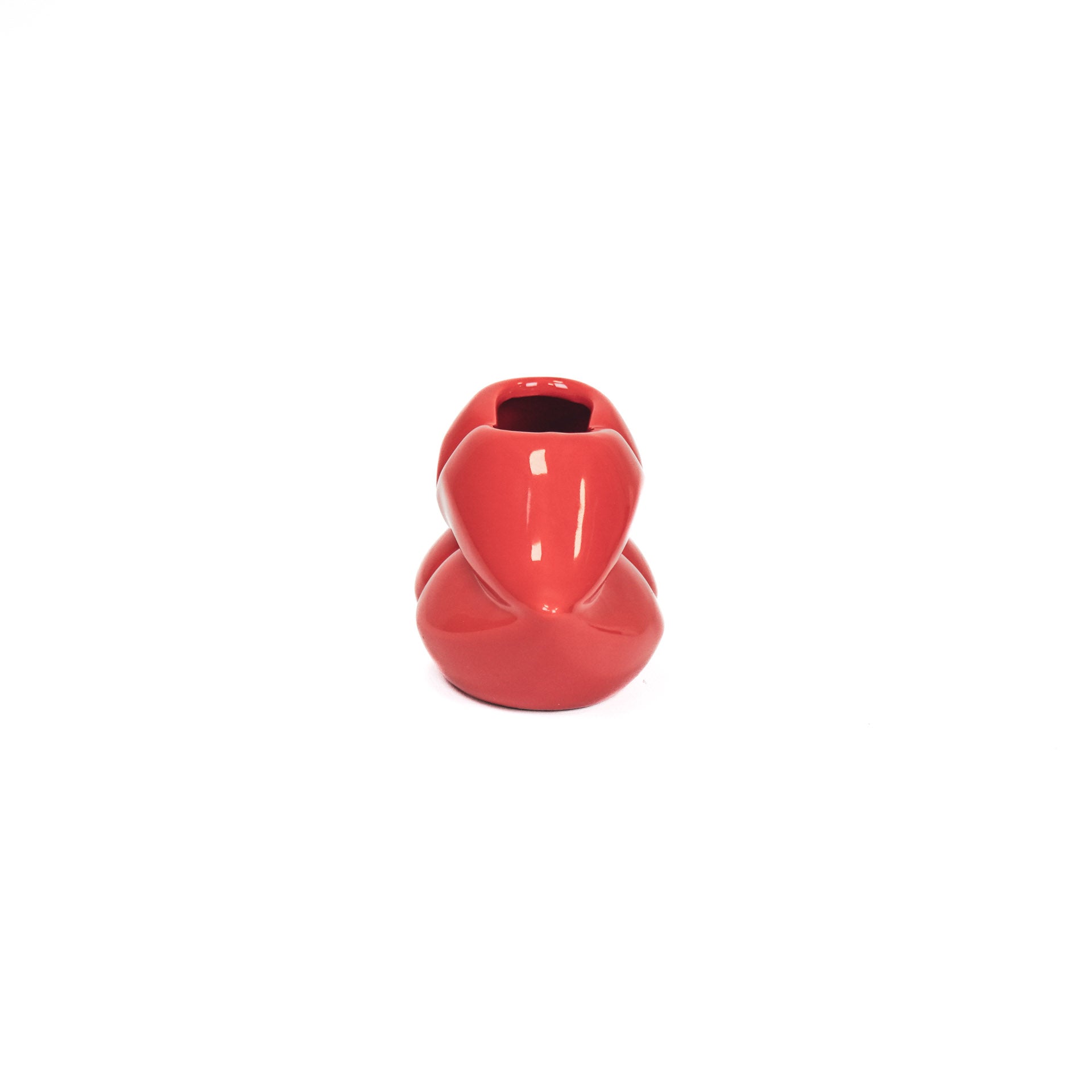 Pot - Rand - Keramiek - Rood - 15,5x6,5x7,5cm