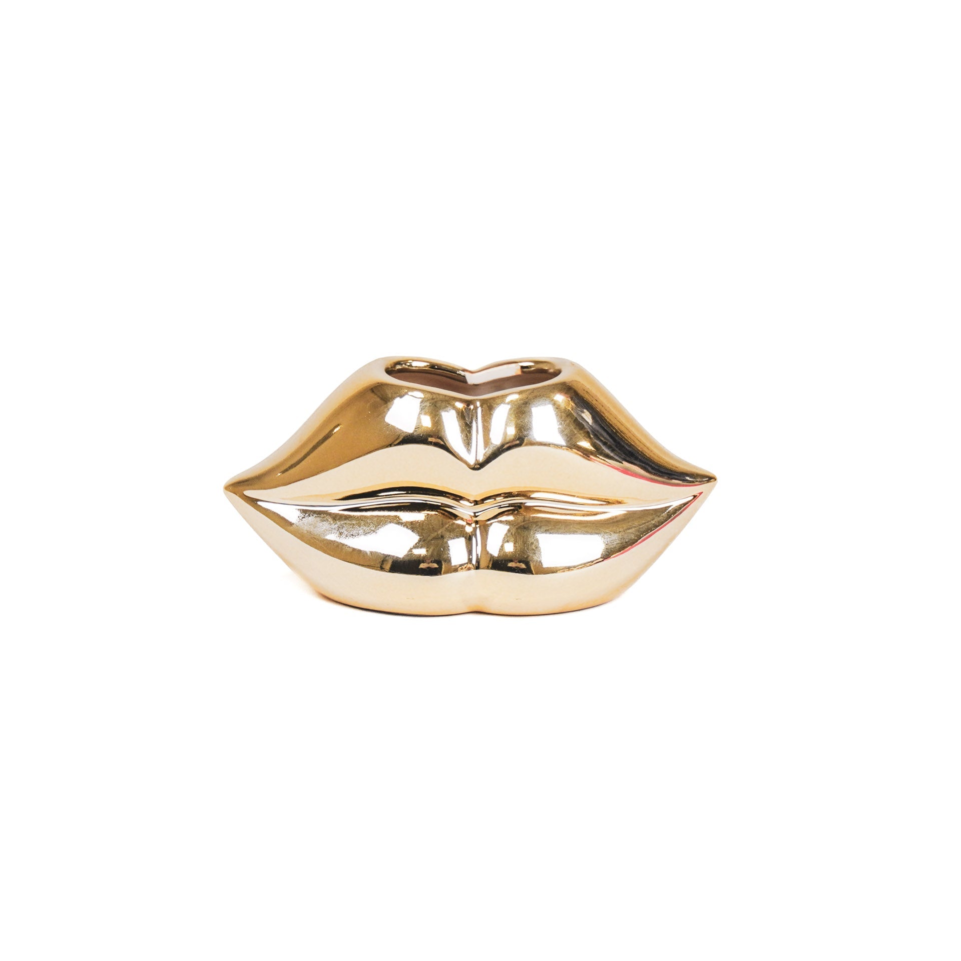 Pot - Rand - Keramisch - Goud - 15,5x6,5x7,5 cm