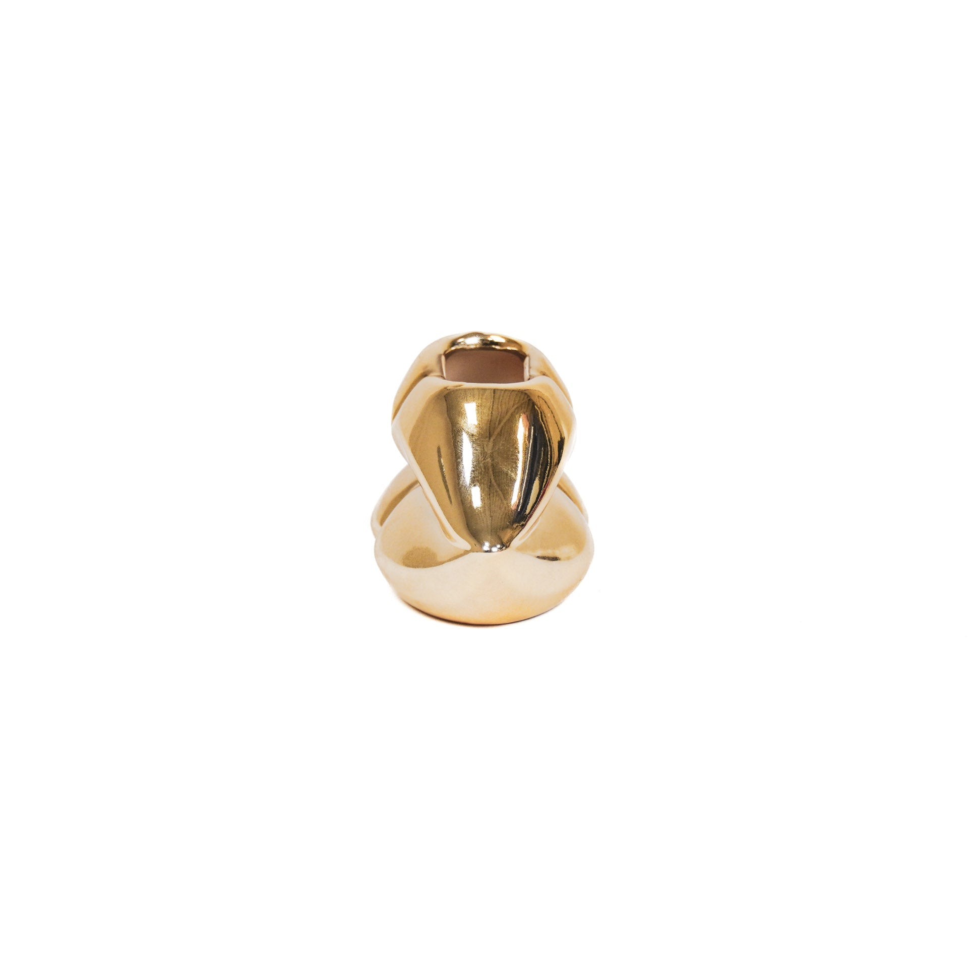 Pot - Rand - Keramisch - Goud - 15,5x6,5x7,5 cm