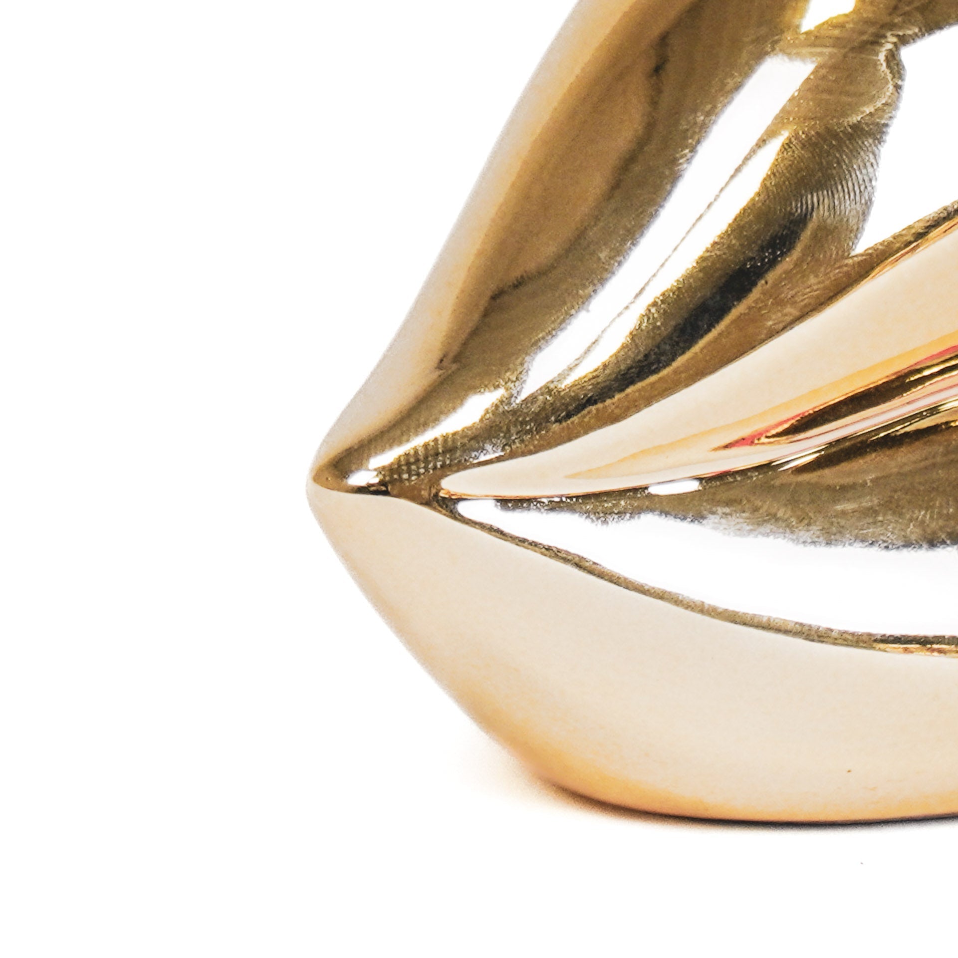 Pot - Rand - Keramisch - Goud - 15,5x6,5x7,5 cm