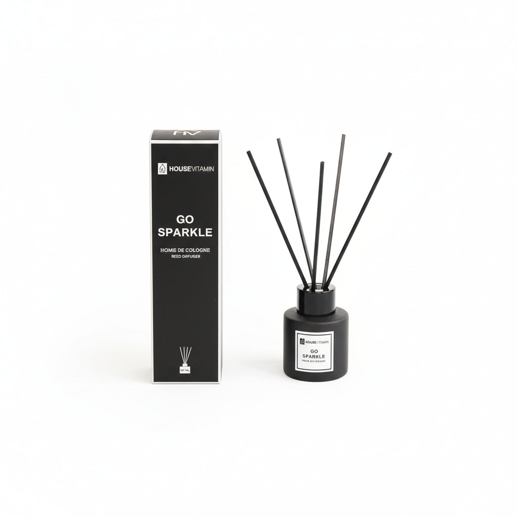 Rietdiffuser - glas/vezel - 50 ml - Go Sparkle