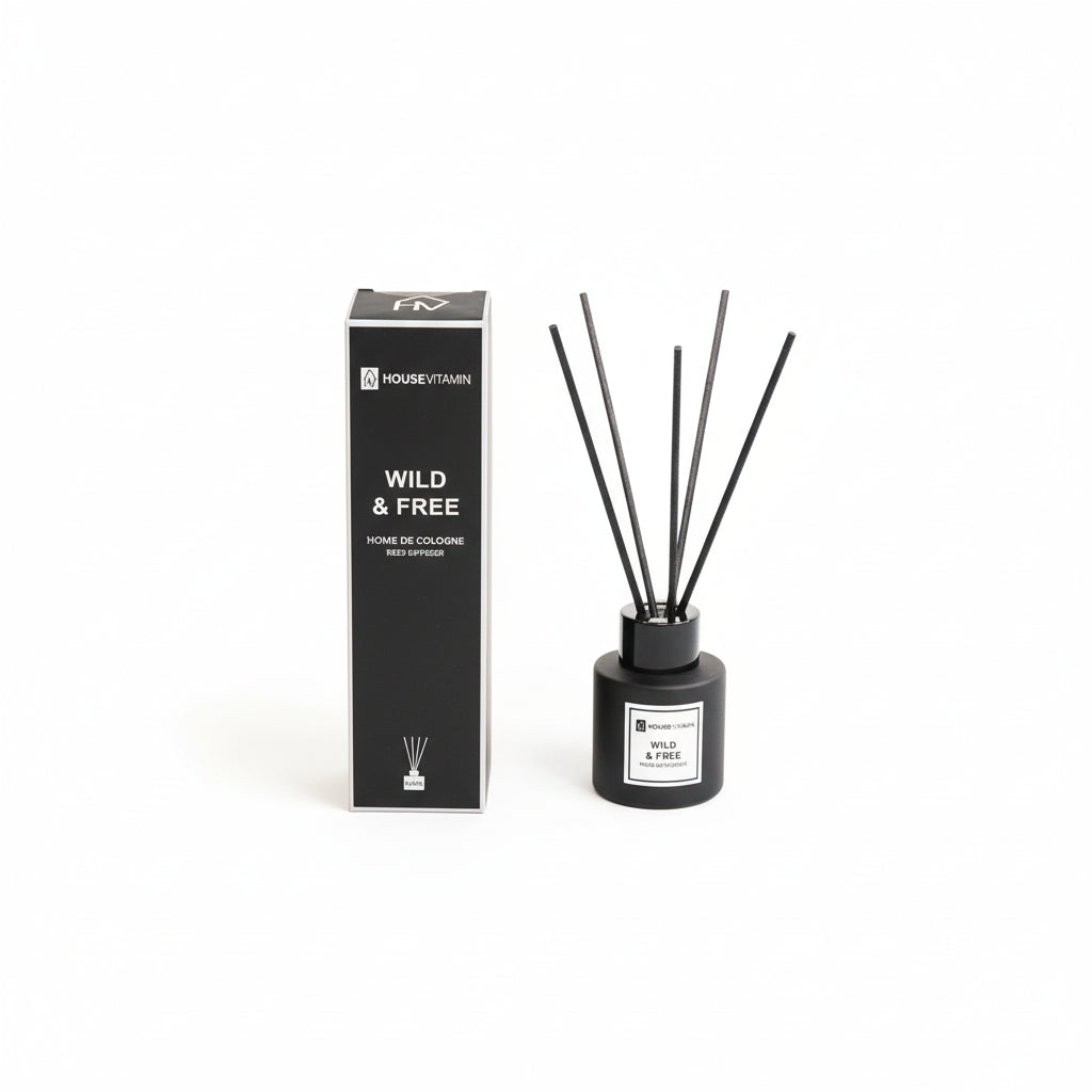 Rietstokjesdiffuser - Glas/vezel - 50 ml - Wild en vrij