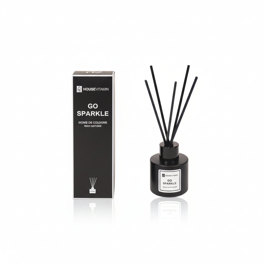 Rietstokjesdiffuser - glas/vezel - 30 ml - Go Sparkle