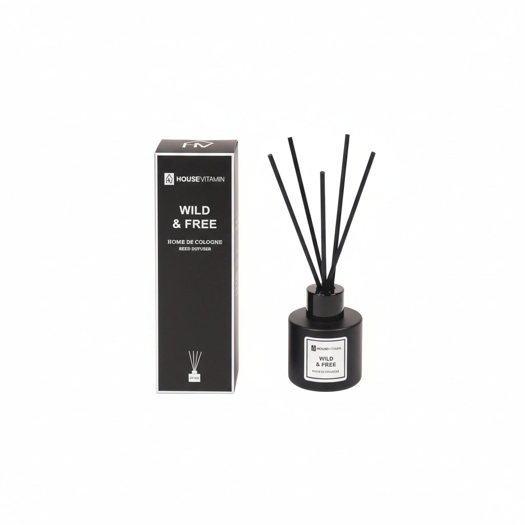 Rietdiffuser - Glas/vezel - 30 ml - Wild en vrij
