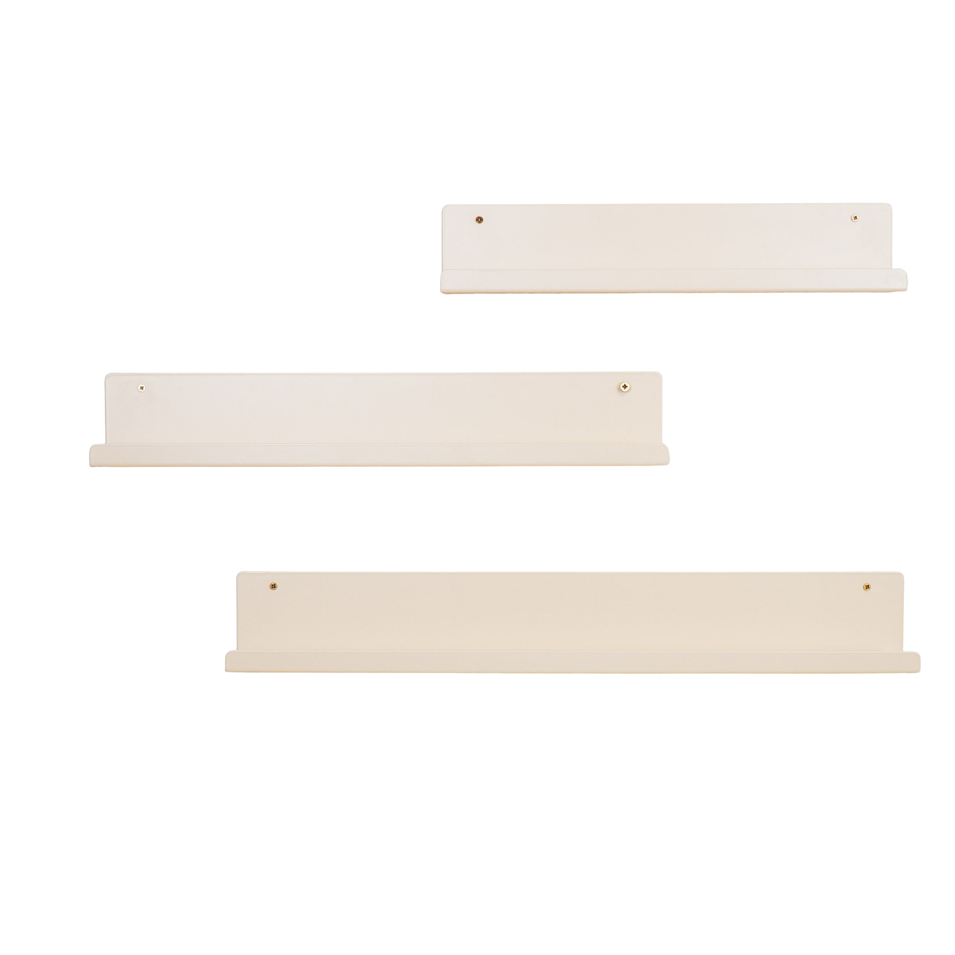 Wandplank - Metaal - Beige - Set van 3 - 40/50/60 cm