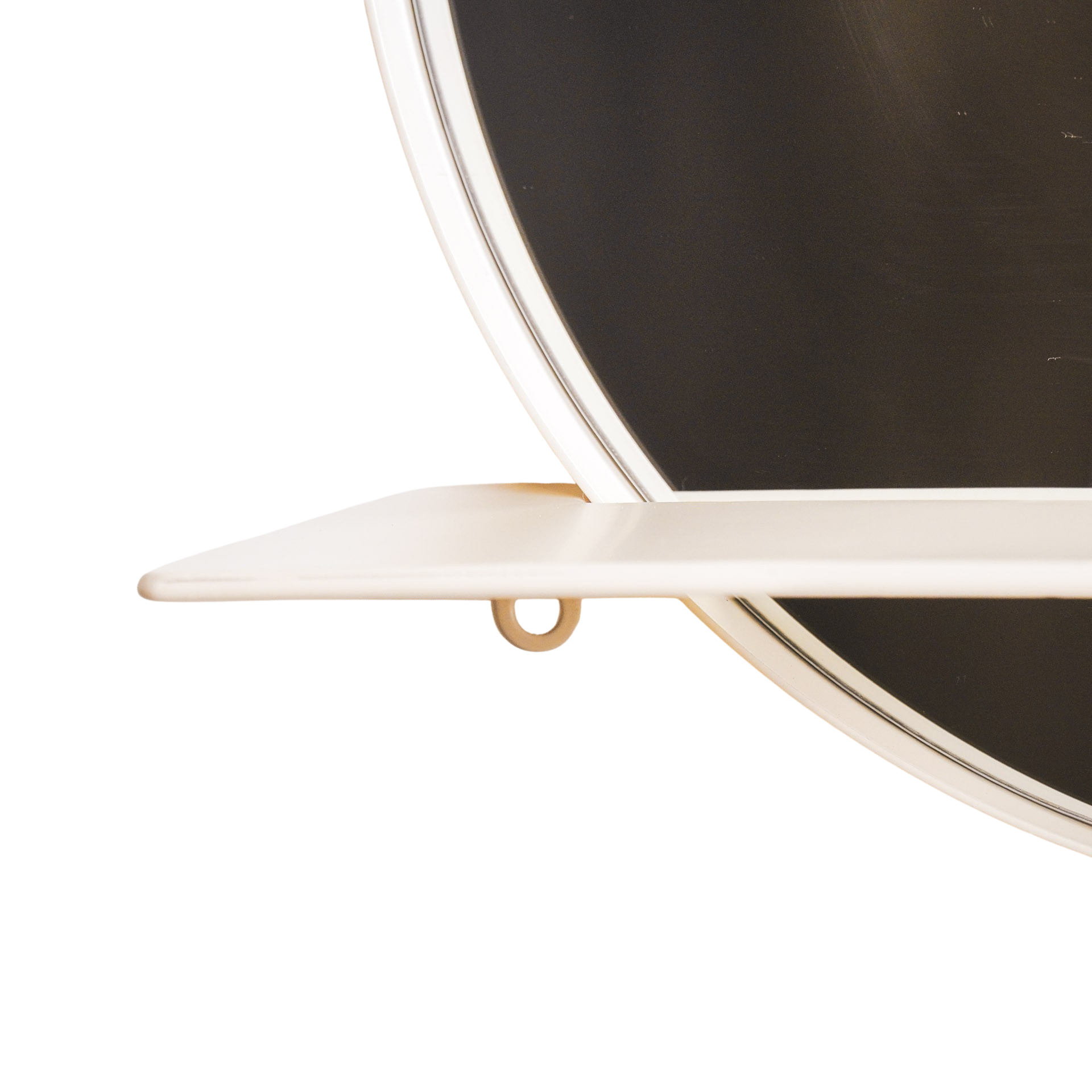 Spiegel - Rond - Metaal - Met plank - Zand - Ø40cm