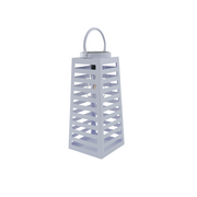Lamp - Lantaarn - Op zonne-energie - Metaal - Lila - 14x32,5cm