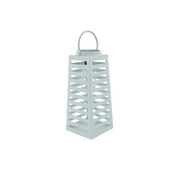 Lamp - Lantaarn - Zonne-energie - Metaal - Wit - 14x32,5cm