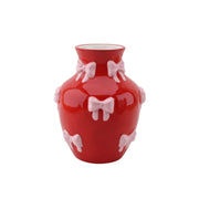 Vaas - Bloemvaas Linten - Rood/Roze - 14x14x19cm