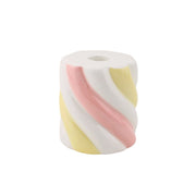 Kaarsenhouder - Marshmallow - Geel/Roze/Wit - 8,5x8,5x9 cm