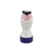 Kaarsenhouder - Vis - Blauw/Wit/Roze - 7x7x16,5cm
