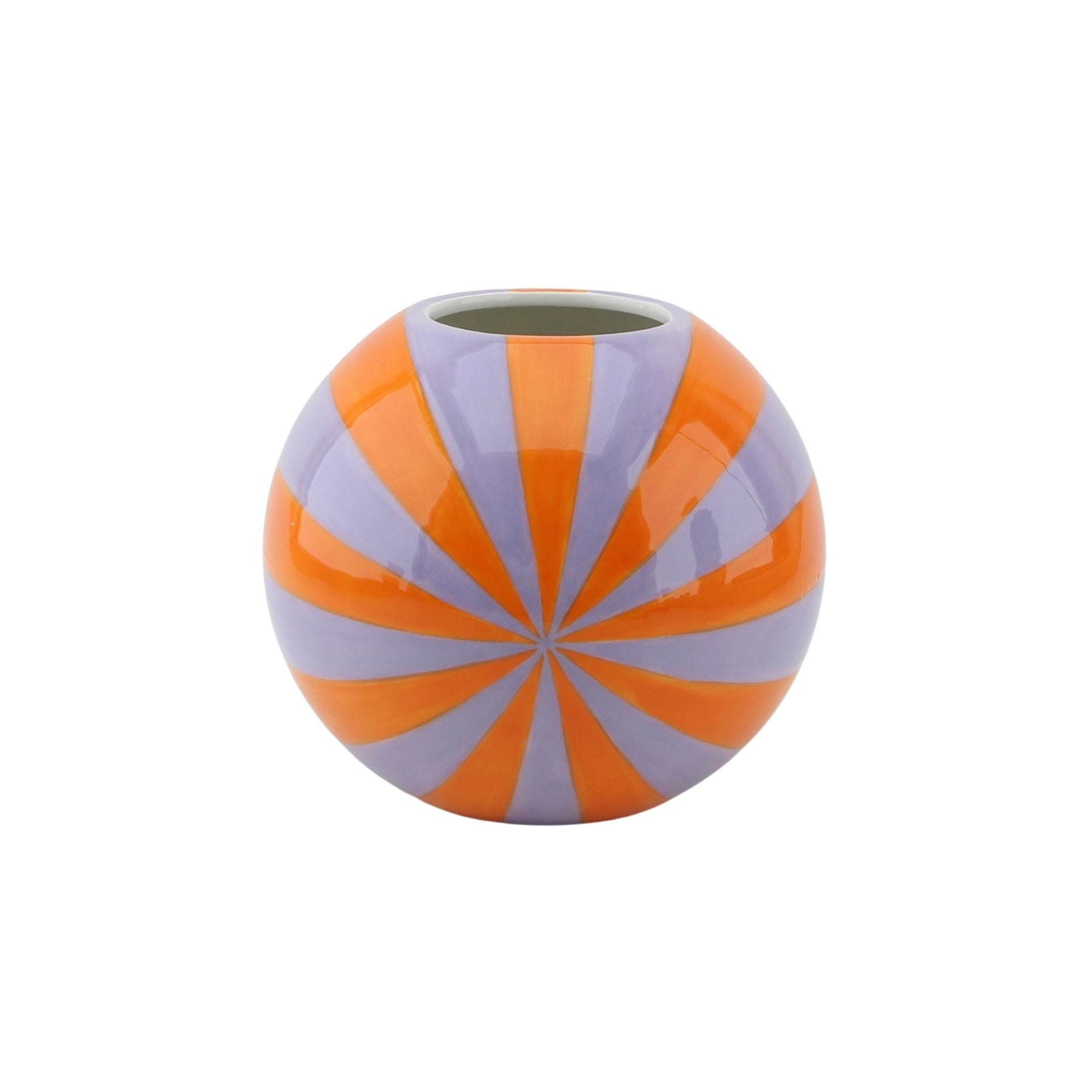 Vaas - Bloemvaas Swirl - Oranje/Lila - 15x15x15 cm